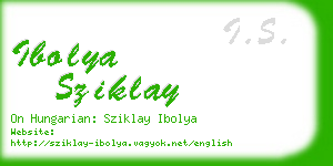 ibolya sziklay business card